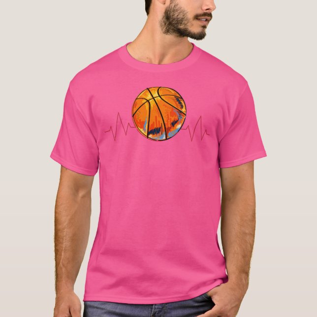 T-shirt Basketball Heartbeat (Devant)