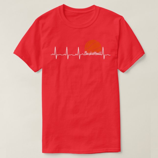 T-shirt BASKETBALL HEARTBEAT Cadeau Pour BASKETBALL Lover (Design devant)