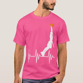 T-shirt Basketball Heartbeat Dunk Graphisme Hommes Femmes 