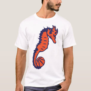 T-shirt basketball hippocampe logo seahorse club ballon