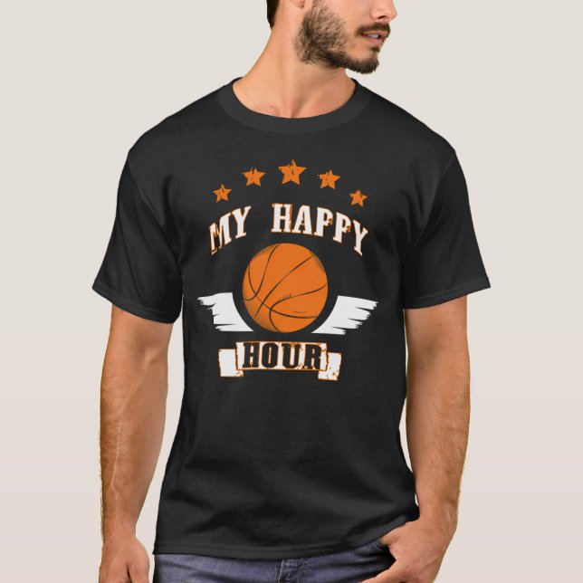 T-shirt Basketball Is My Happy Hour (Devant)
