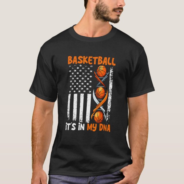 T-shirt Basketball It's In-My DNA Funny Player Coach Team  (Devant)