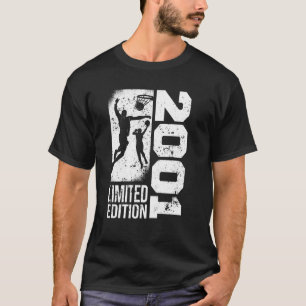 T-shirt Basketball-joueurs Vintage né 2001 Anniversaire Ba