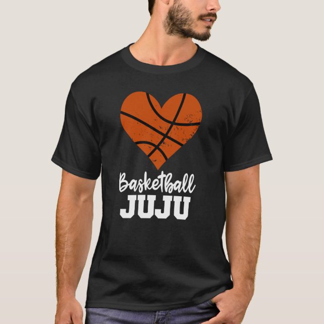 T-shirt Basketball Juju Basketball Heart Grandma Juju (Devant)