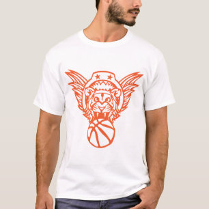T-shirt basketball lion aile logo sport club 