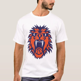 T-shirt basketball lion mange ballon sport