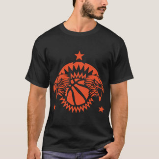 T-shirt basketball logo aigle sport club 2 ballon tete