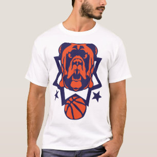 T-shirt basketball logo chien gardien sport ballon club 