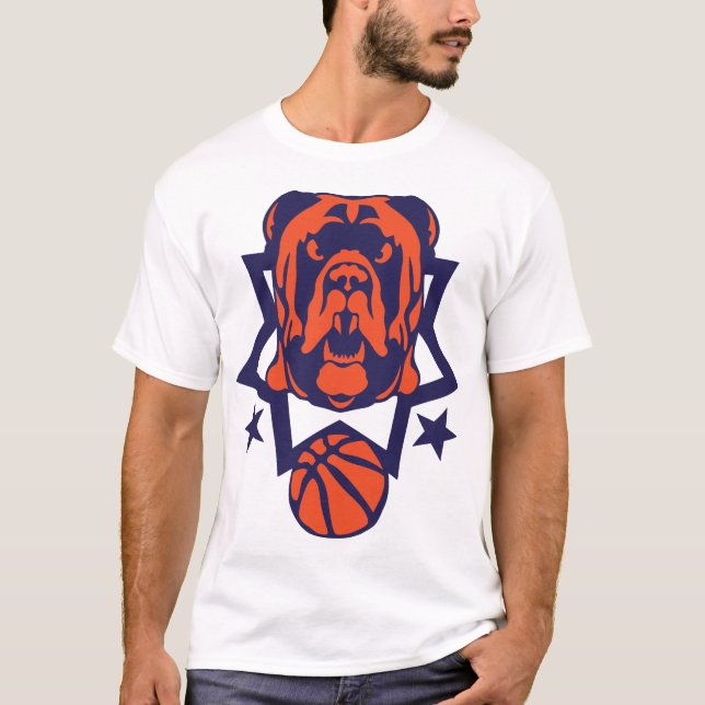 T-shirt basketball logo chien gardien sport ballon club  (Devant)