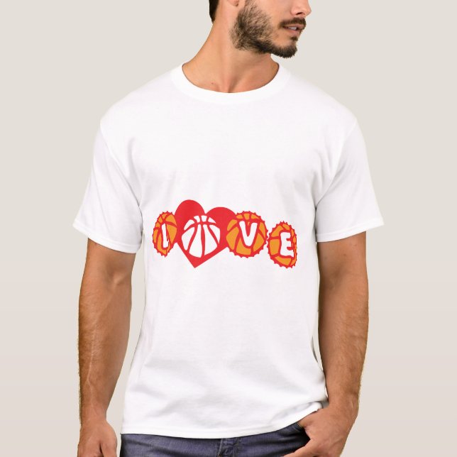 T-shirt basketball love capsule coeur heart  (Devant)