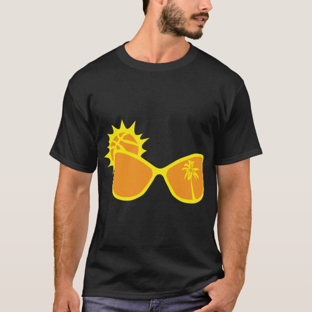 T-shirt basketball lunette soleil sun glass palmier (Devant)