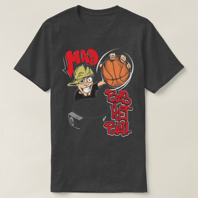 T-SHIRT BASKETBALL MAD (Design devant)