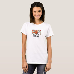 T-shirt Basketball Maman Hoop Orange Polka Dot Personnalis