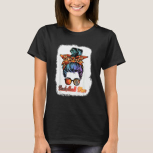 T-shirt Basketball Maman Messy Bun Mama Joueur De Basketba