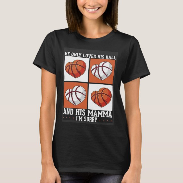 T-shirt Basketball Mom Mothers Day Motherhood Basketball   (Devant)