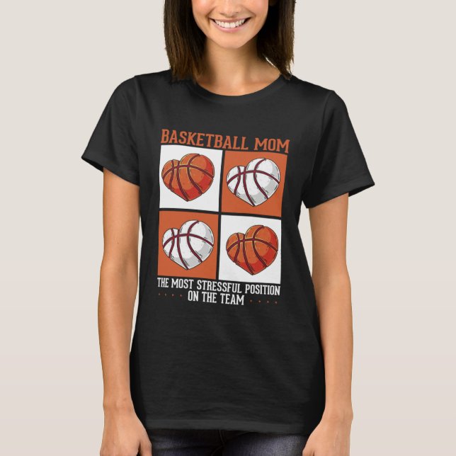 T-shirt Basketball Mom Mothers Day Motherhood Best Mom Eve (Devant)