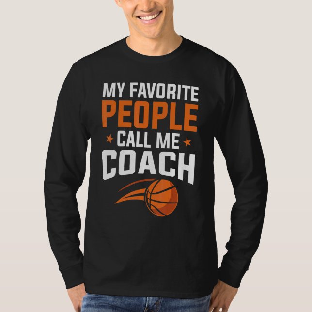 T-shirt Basketball My Favorite People Call Coach (Devant)