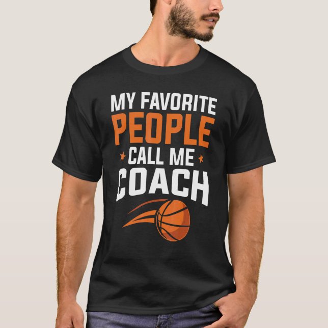 T-shirt Basketball My Favorite People Call Coach (Devant)