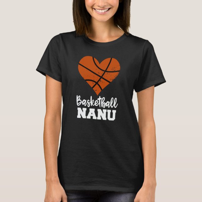 T-shirt Basketball Nanu Basketball Heart Grandma Nanu (Devant)