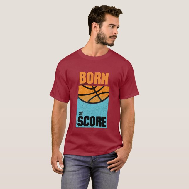 T-Shirt Basketball « Né pour Marquer » (Devant entier)