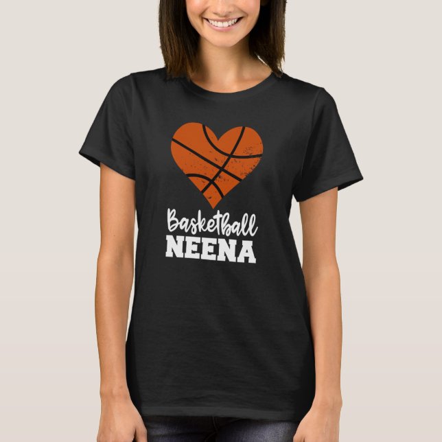 T-shirt Basketball Neena Basketball Heart Grandma Neena (Devant)