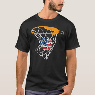 T-shirt Basketball Net 4th Of July Retro Sports Player Ath