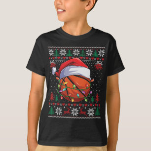 T-shirt Basketball Noël Douille moche Funny Sport Père Noë