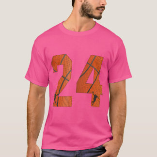 T-shirt Basketball Number 24 Twenty Four Basket Ball