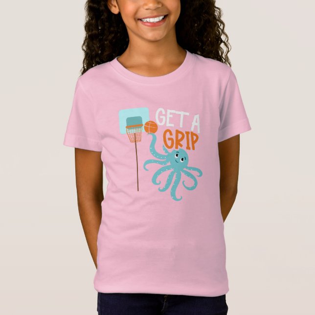 T-Shirt Basketball Obtenez un devis pieuvre Grip (Devant)