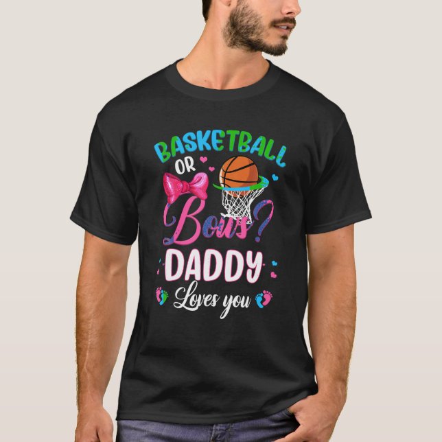 T-shirt Basketball ou vaches papa t'aime Genre Révéler P (Devant)