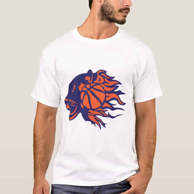 T-shirt basketball panthere flamme logo feu animal 30 (Devant)