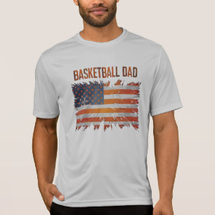 T-shirt "Basketball Papa Drapeau_Bold Sport patriotique De
