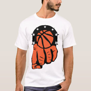 T-shirt basketball poing fermer logo fist sport ballon