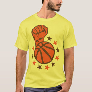 T-shirt basketball poing lever fist fermer Faust puno pugn