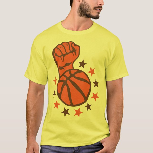 T-shirt basketball poing lever fist fermer Faust puno pugn (Devant)