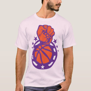 T-shirt basketball poing serre logo rageur vainqueur club
