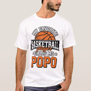 T-shirt Basketball Popo Drôle Vintage Sports Design_1