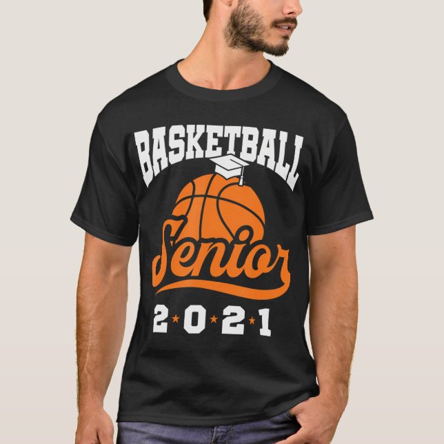 T-shirt Basketball Senior 2021 Classe De Nuit De Diplôme D (Devant)