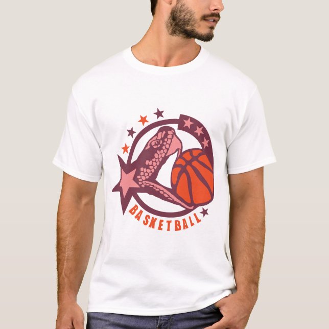 T-shirt basketball serpent snake Schlange logo club serpie (Devant)
