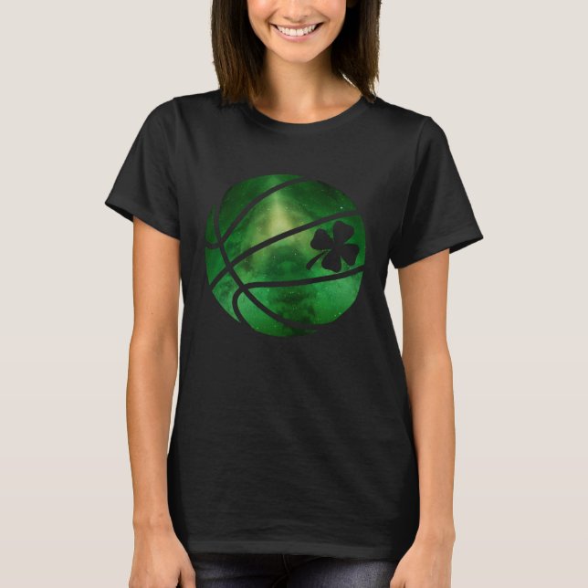 T-shirt Basketball Shamrock Lucky C Irish St Patrick s Day (Devant)