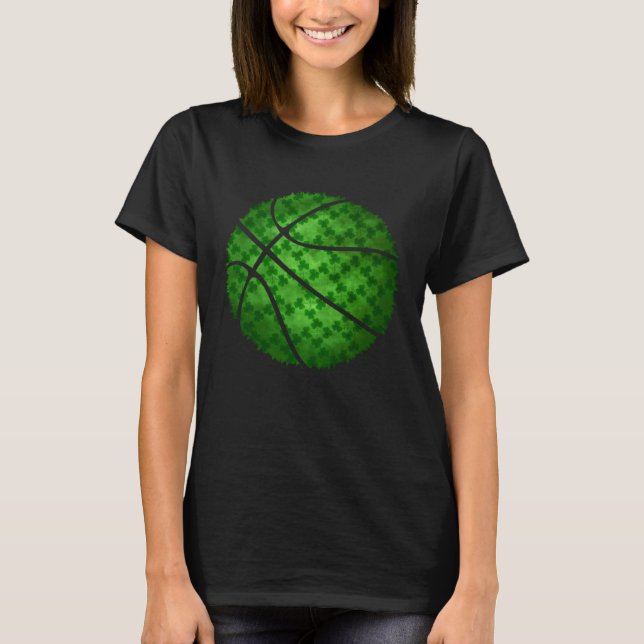 T-shirt Basketball shamrock lucky c irish st patrick s day (Devant)