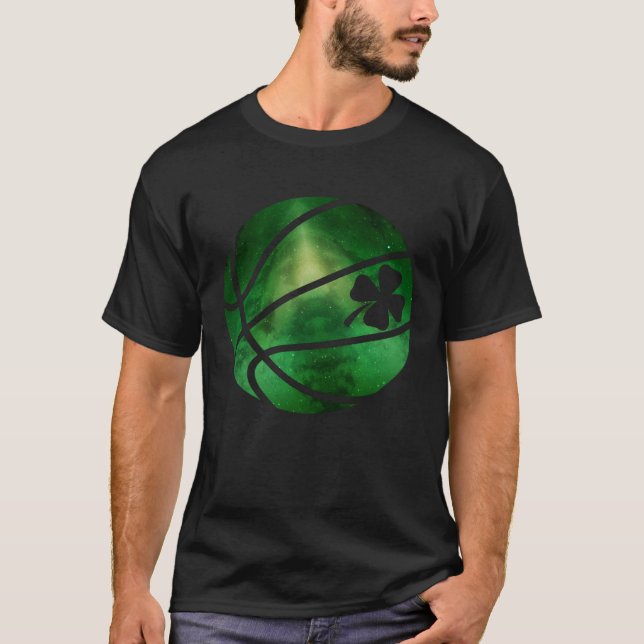 T-shirt Basketball Shamrock Lucky C Irish St Patrick s Day (Devant)