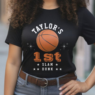 T-shirt Basketball Slam Dunk 1er Anniversaire Parent de fê