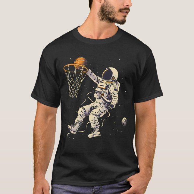 T-shirt Basketball Slam Dunk Astronaut Basketball Player D (Devant)
