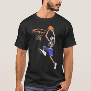 T-shirt Basketball Slam Dunk Skeleton Halloween