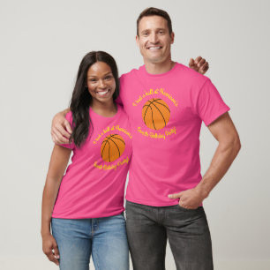 T-shirt Basketball Sports Anniversaire fête rose