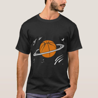 T-shirt Basketball Sports Planète Saturn Ring Galaxy Espac