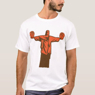 T-shirt basketball statue bresil rio janeiro christ redemp