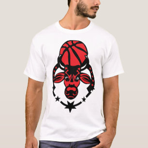 T-shirt basketball taureau bulls Stier toro tyr logo club