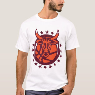 T-shirt basketball taureau corne bull logo club 502